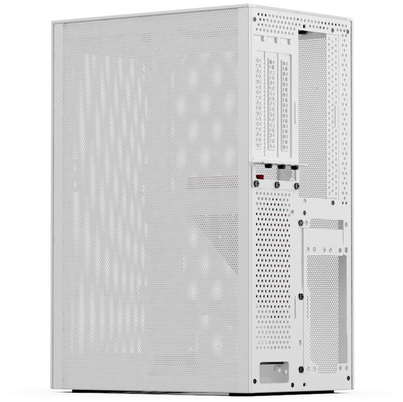 Ssupd Meshlicious Full Mesh Mini-ITX kabinett PCIe 4.0 hvit bakside