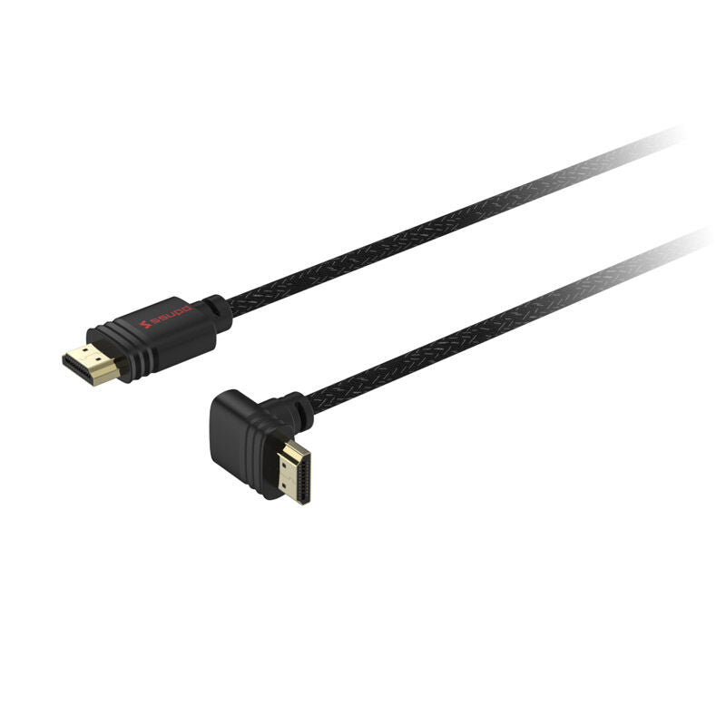 Ssupd Meshroom HDMI 2.1 kabel 90° vinklet 8K 2 m svart forfra
