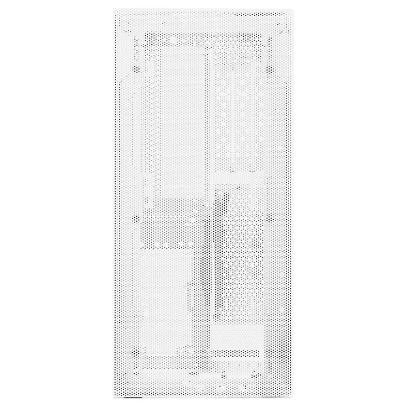 Nærbilde av ventilasjon på SSUPD Meshroom S V2 kabinett Mini ATX Mesh hvit
