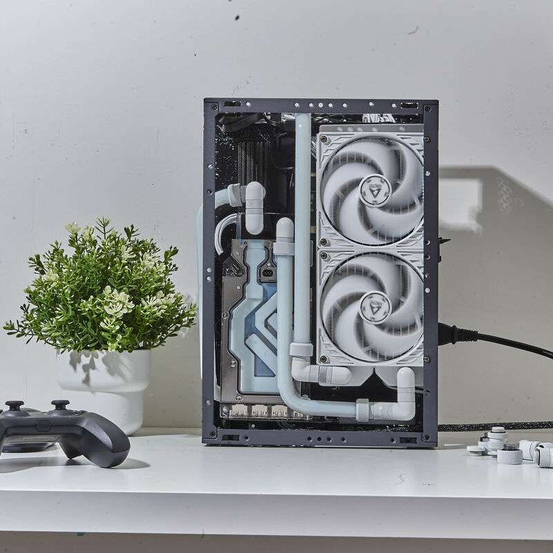 SSUPD Meshroom S V2 kabinett Mini ATX Mesh hvit ventilasjon nærbilde