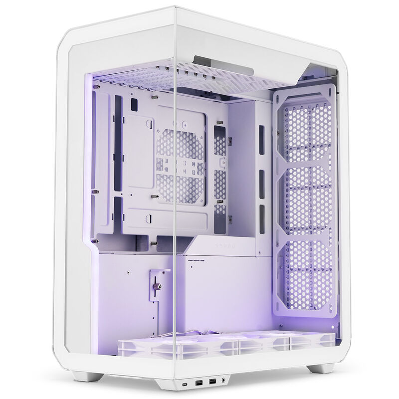 Ssupd Xhuttle kabinett midtårn ATX RGB herdet glass svart forfra