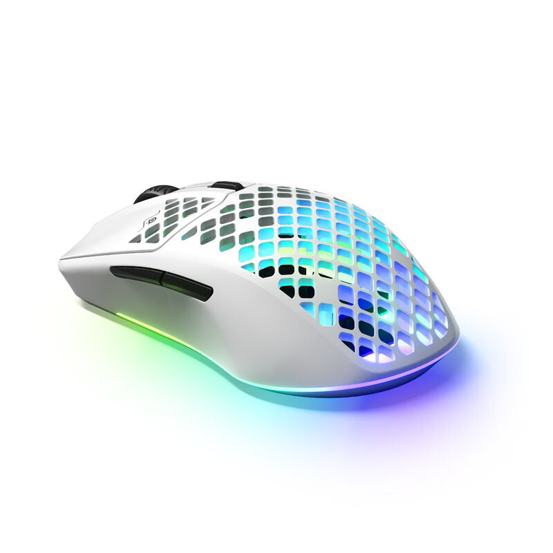 SteelSeries Aerox 3 Wireless gamingmus forfra hvit