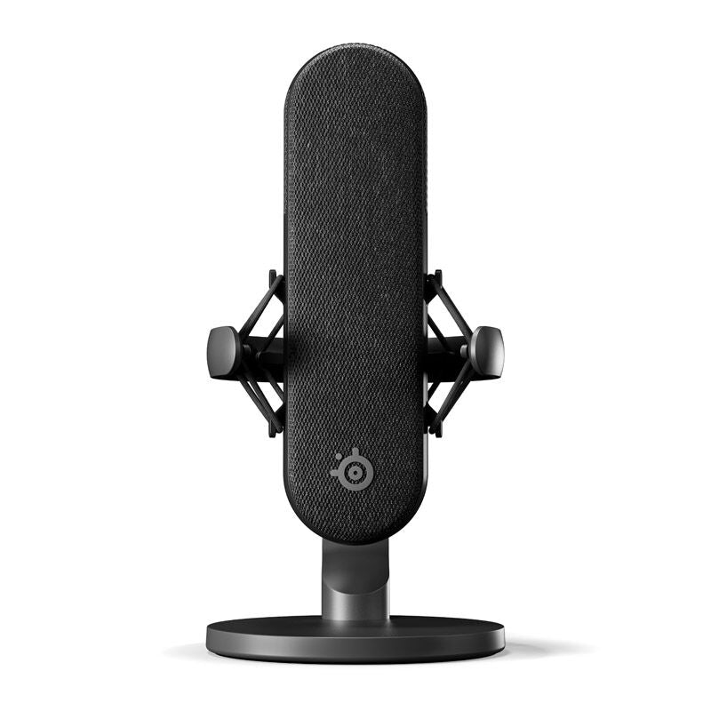Bakside av SteelSeries Alias Pro mikrofon med XLR-tilkobling
