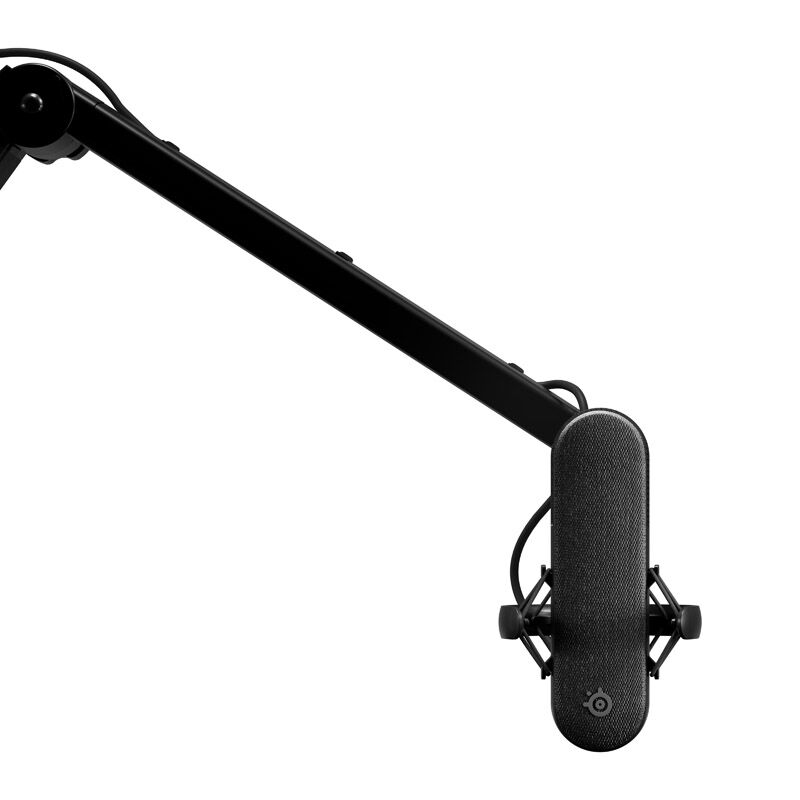 Montert SteelSeries Alias Pro mikrofon på stativ