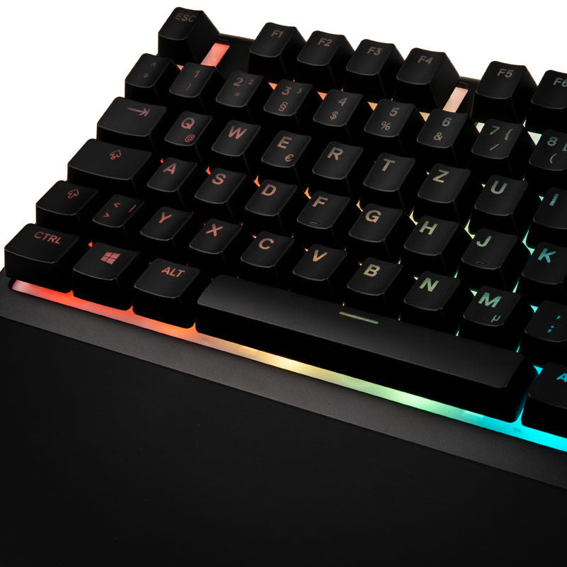 SteelSeries Apex 3 gamingtastatur RGB Whisper-Quiet svart RGB-belysning detalj