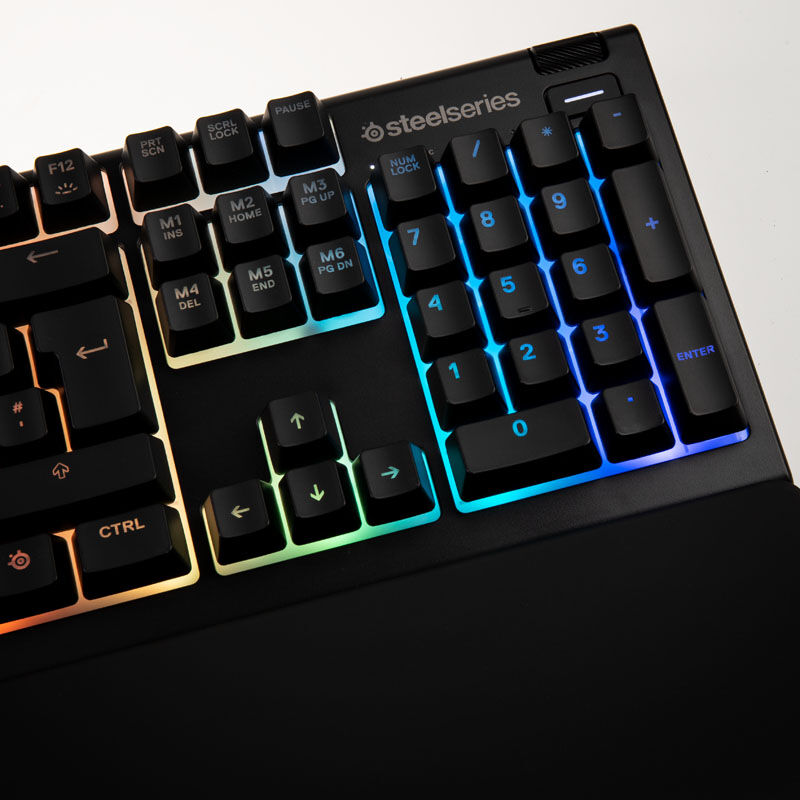 SteelSeries Apex 3 gamingtastatur RGB Whisper-Quiet svart USB-kabel tilkobling