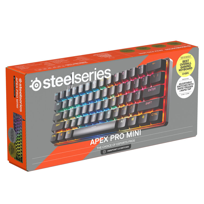 RGB-belysning på SteelSeries Apex Pro Mini Gen 3 tastatur