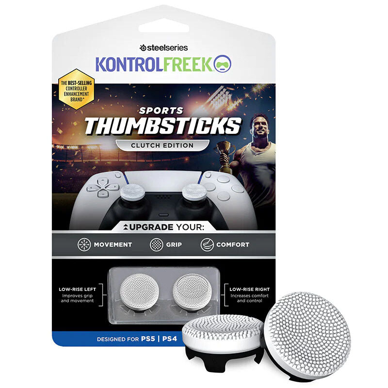 SteelSeries KontrolFreek Clutch Sports thumbstick PS5/PS4 hvit forfra