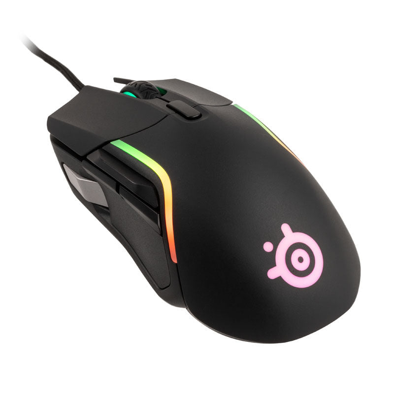 SteelSeries Rival 5 kablet gamingmus 18000 DPI RGB svart forfra