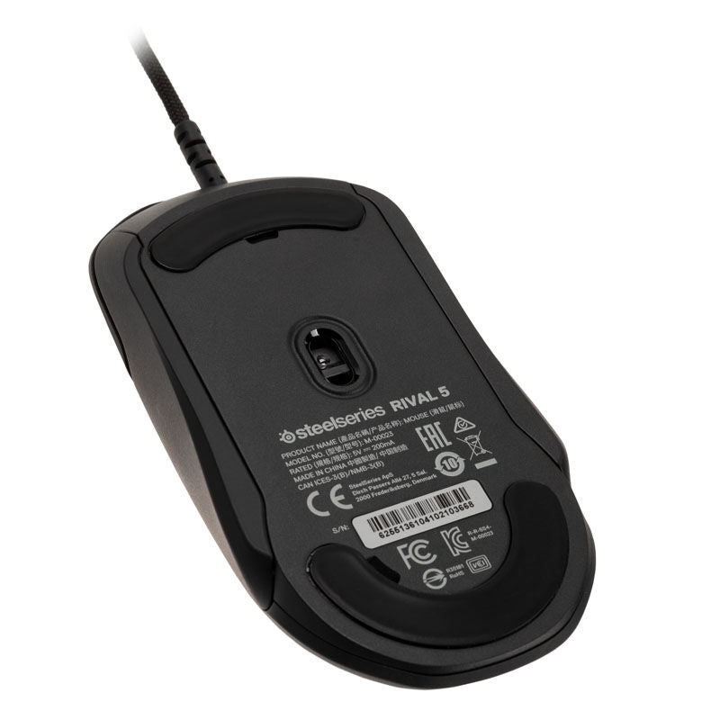 SteelSeries Rival 5 kablet gamingmus 18000 DPI RGB svart RGB-lysdetalj