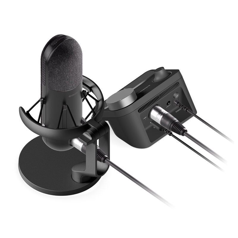 Nærbilde av kontrollknapper på XLR Stream Mixer RGB