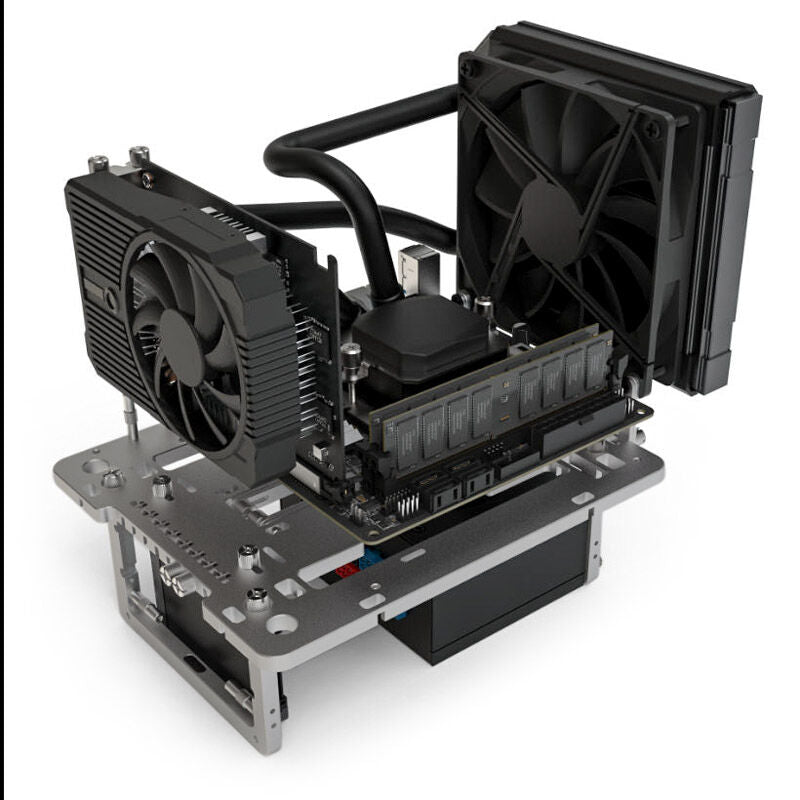 Streacom BC1 Mini V2 benchtable Mini-ITX titan bakside