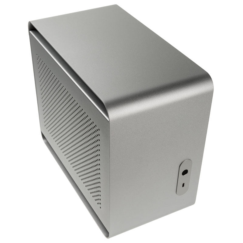 Streacom DA2 kabinett Mini-ITX SFF sølv bakside