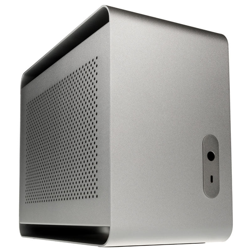 Streacom DA2 kabinett Mini-ITX SFF sølv forfra