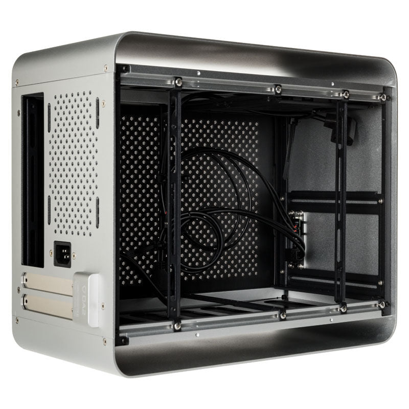 Streacom DA2 kabinett Mini-ITX SFF sølv intern layout