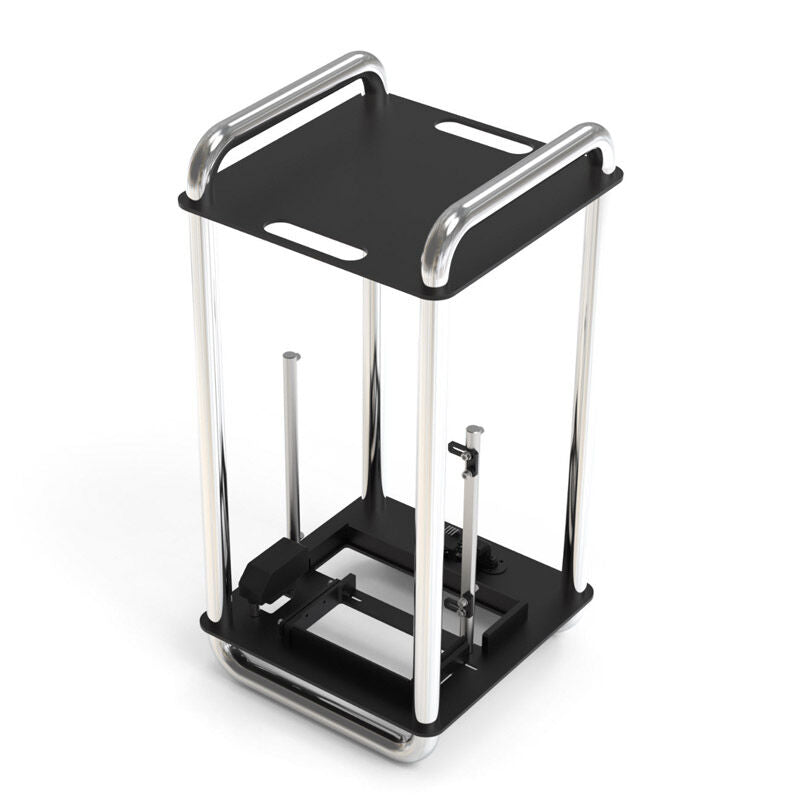 Streacom DA6 Mini-ITX kabinett open frame krom bakside