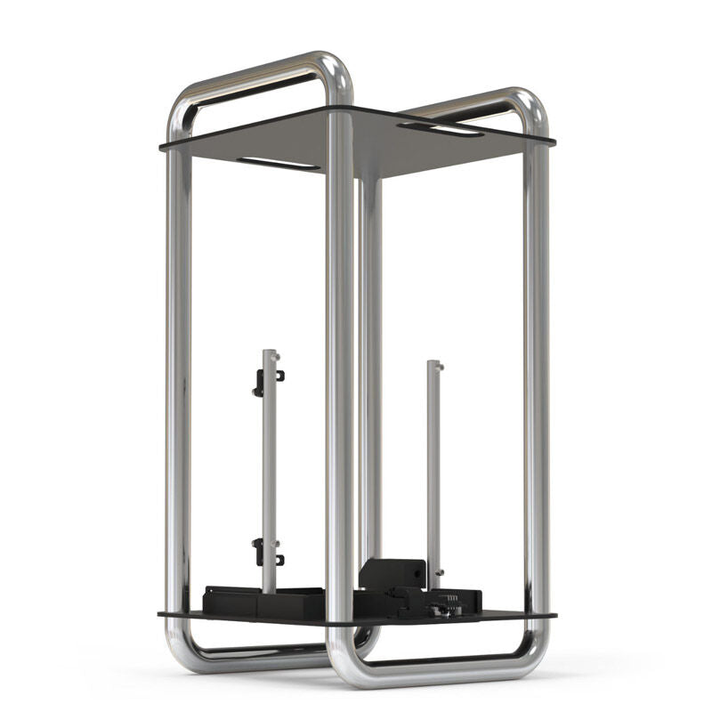 Streacom DA6 Mini-ITX kabinett open frame krom detalj av ramme