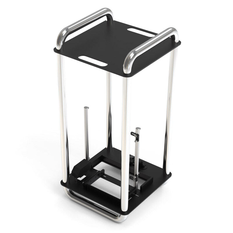 Streacom DA6 XL Mini-ITX kabinett åpent design krom bakside