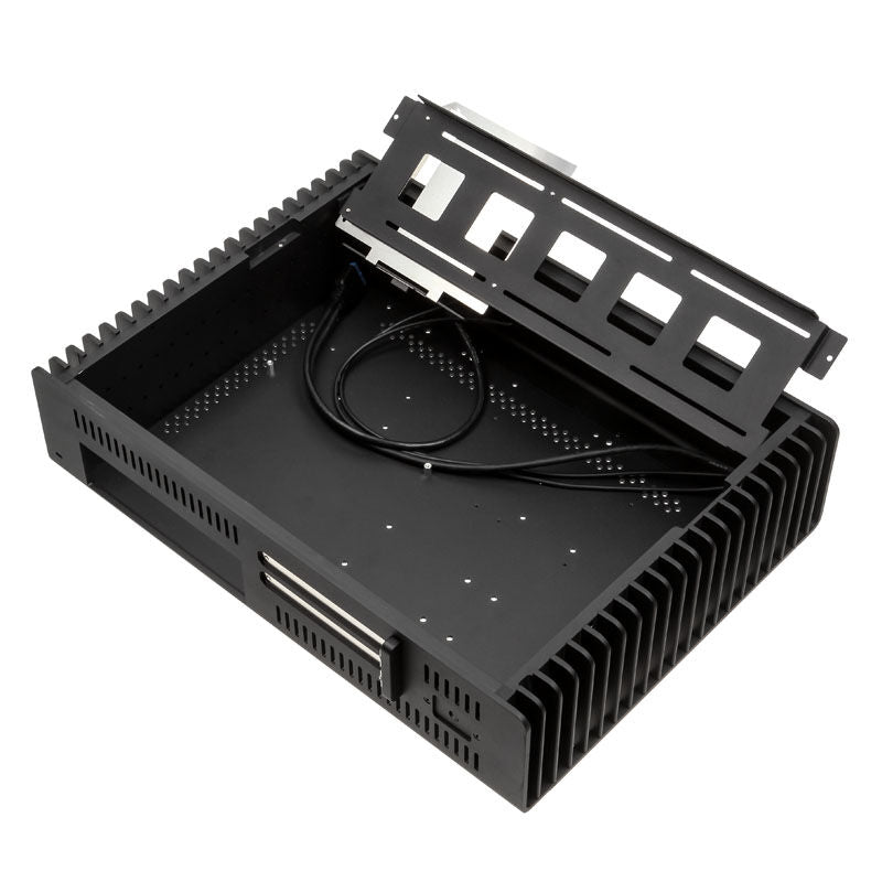 Detaljbilde av Streacom ST-FC10B Alpha vifteløs HTPC-kabinett aluminium svart