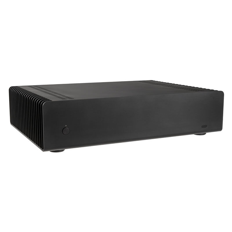 Streacom ST-FC10B Alpha vifteløs HTPC-kabinett aluminium svart forfra