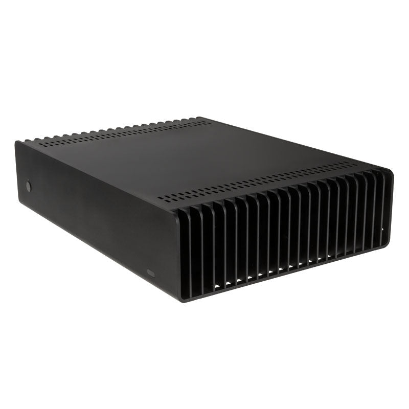Streacom ST-FC10B Alpha vifteløs HTPC-kabinett aluminium svart USB-porter i front