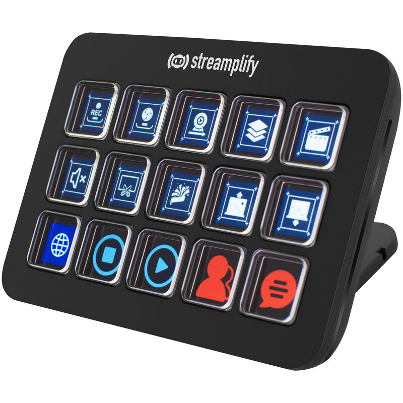 Streamplify STREAMING DECK ONE strømmekontroller svart detalj av LCD-taster
