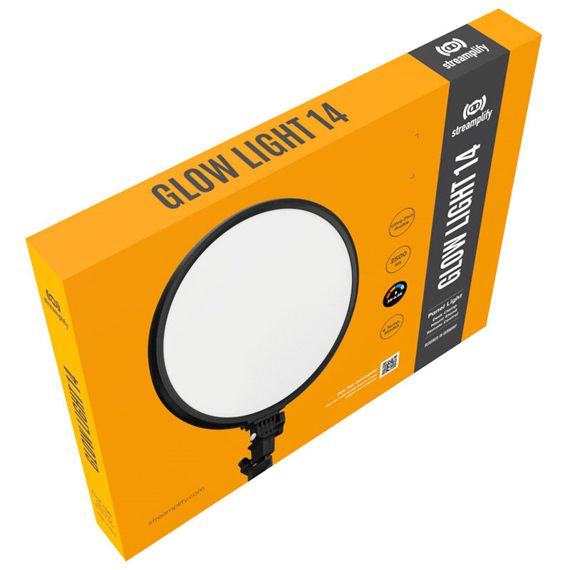 Streamplify GLOW LIGHT 14 softlight ringlys svart touchpanel