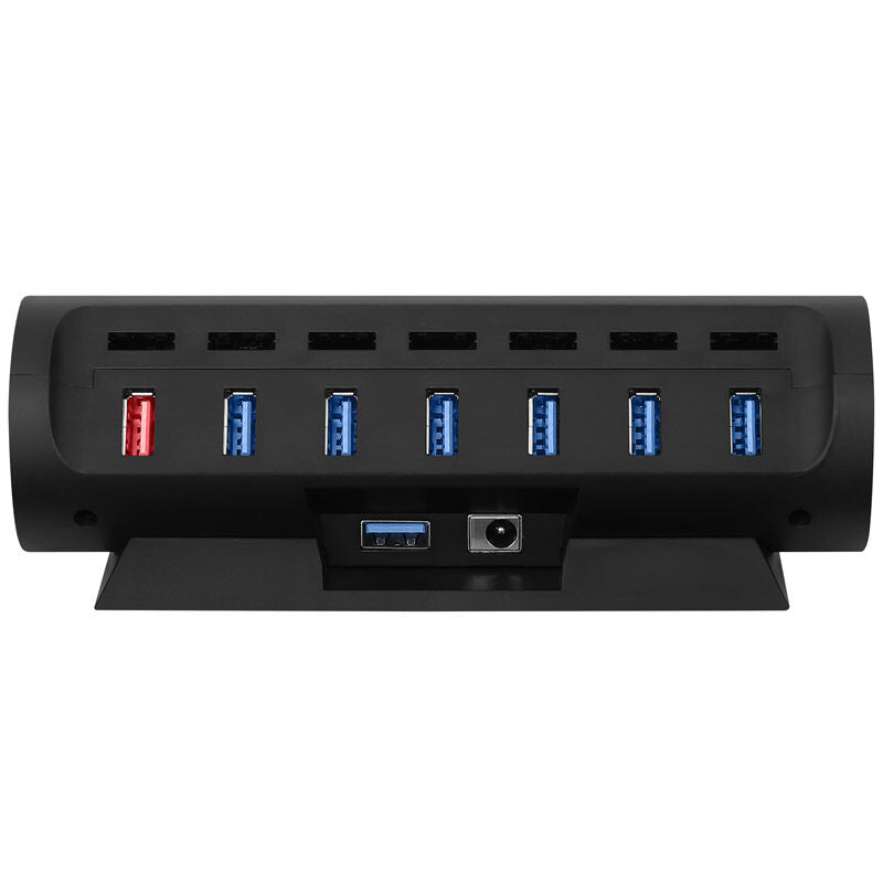 Streamplify HUB CTRL 7 USB-hub montert på skrivebord