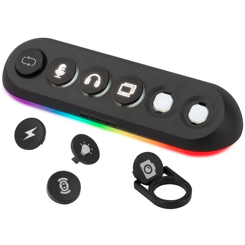 Streamplify HUB DECK 5 USB-hub montert på skrivebord