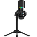 Streamplify MIC RGB mikrofon USB-A svart inkl. stativ forfra
