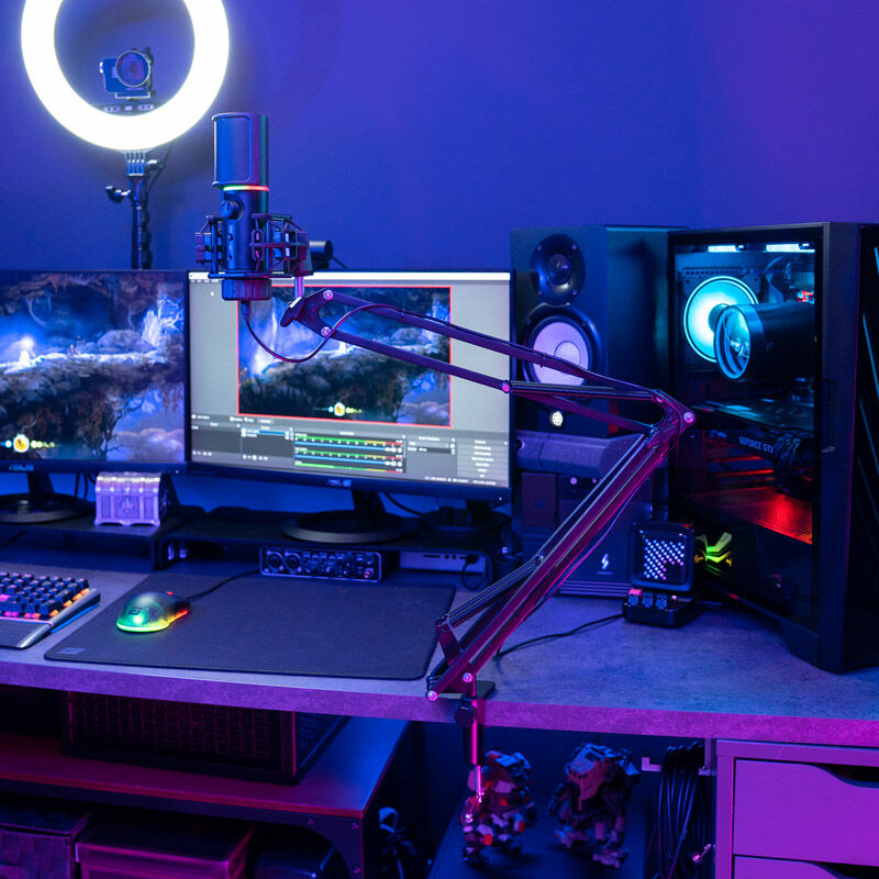 Streamplify MIC RGB mikrofon USB-A svart med USB-kabel
