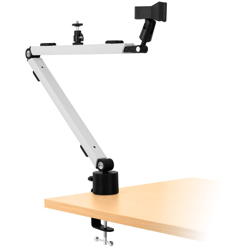 Streamplify MOUNT ARM mikrofonarm med bordklemme hvit forfra