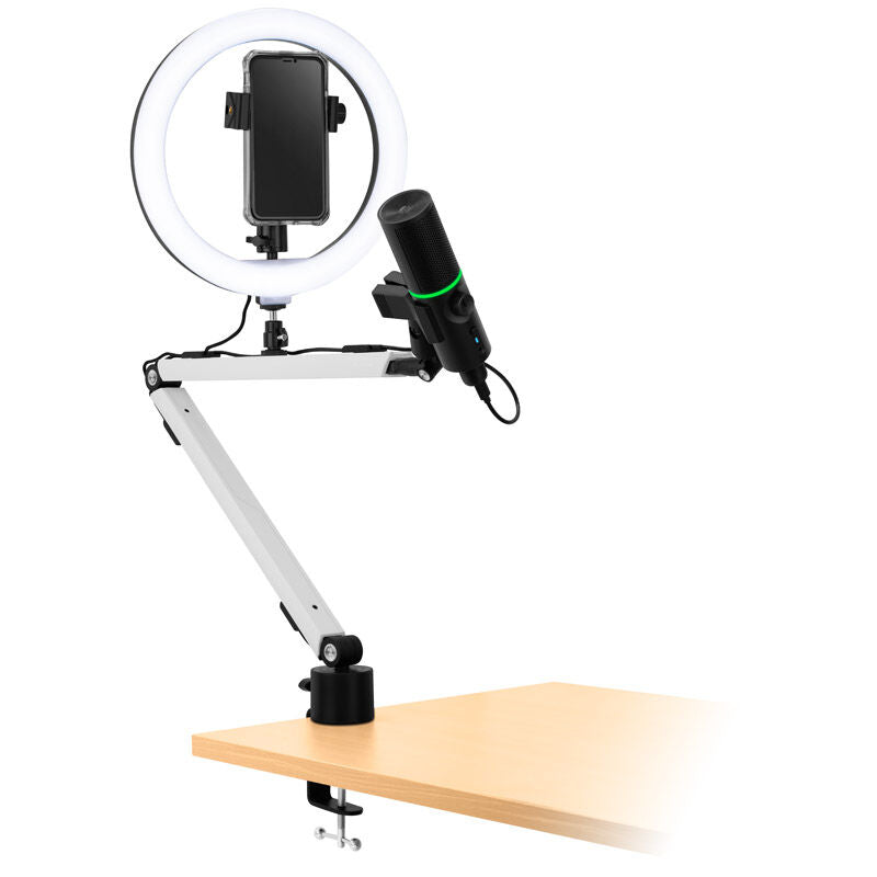 Streamplify MOUNT ARM mikrofonarm med bordklemme hvit bakside