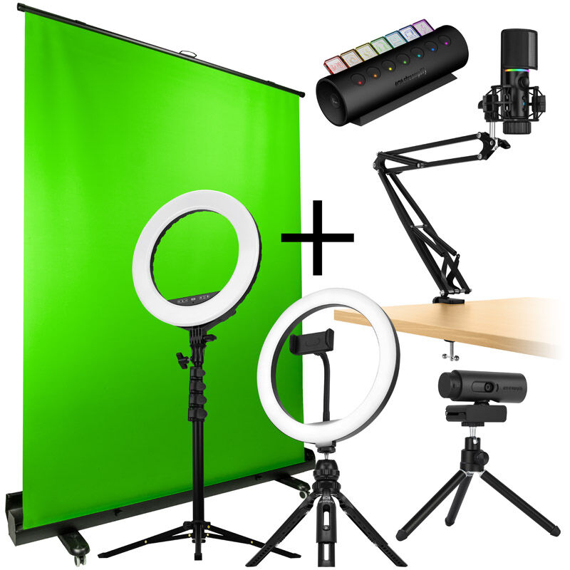 Streamplify Streaming komplett-pakke v2 CAM MIC Light HUB CTRL7 forfra