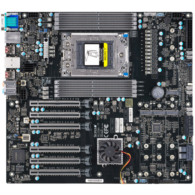 Supermicro M12SWA-TF hovedkort bakside