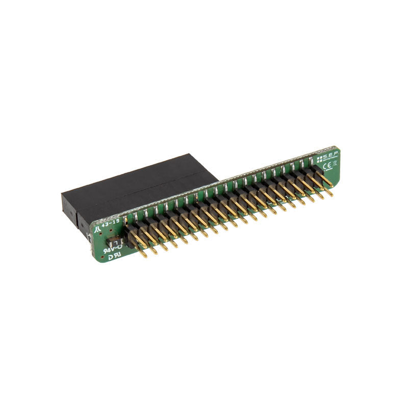 S.USV Pi adapter for Raspberry Pi A og B forfra