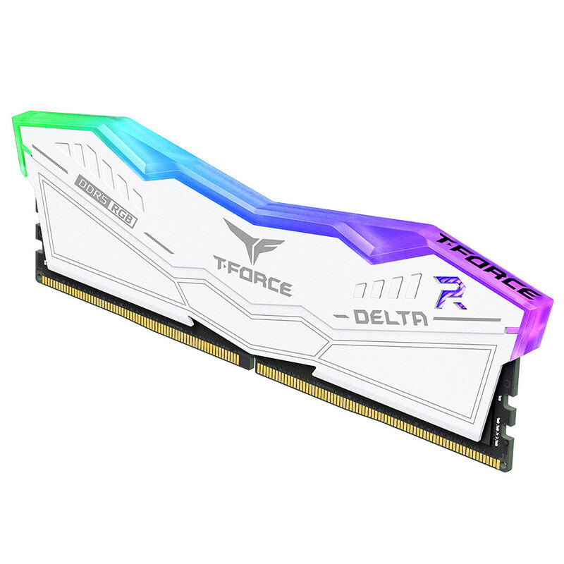 Team Group Delta RGB DDR5-6000 CL30 RAM 32 GB svart med RGB-belysning slått på