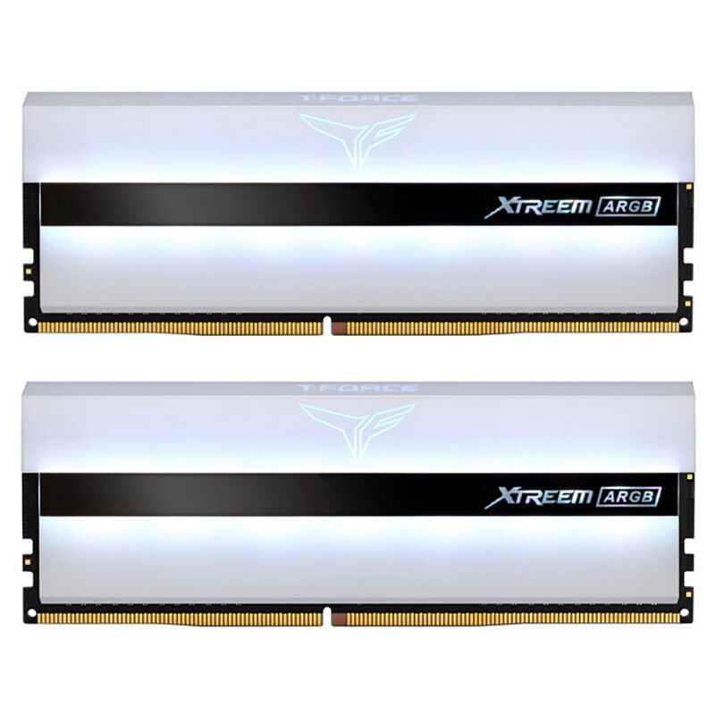Team Group T-Force Xtreem ARGB DDR4-3200 CL14 RAM 16 GB hvit bakside