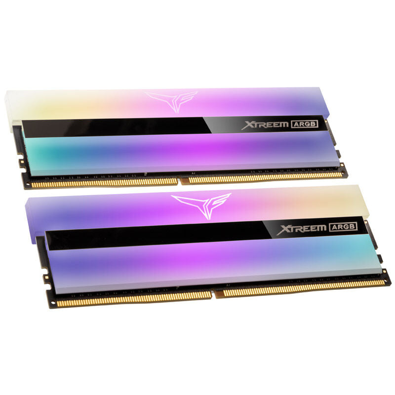 Team Group T-Force Xtreem ARGB DDR4-3200 CL14 RAM 16 GB hvit forfra