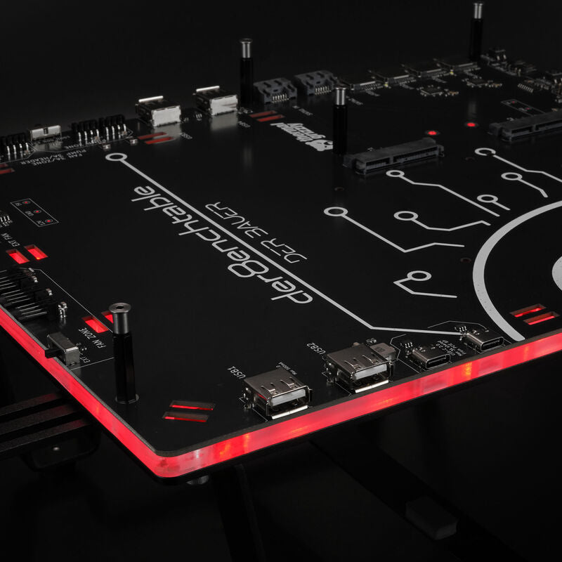 Thermal Grizzly der8enchtable benchtable med PCB RGB detalj