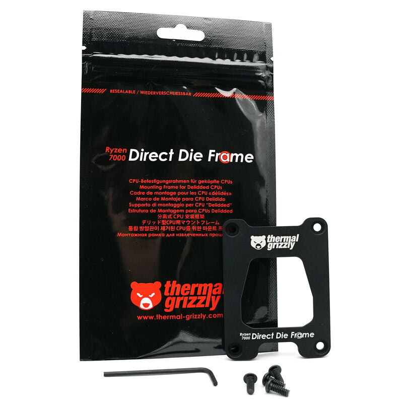 Nærbilde av Thermal Grizzly Ryzen 7000 Direct Die Frame monteringsramme
