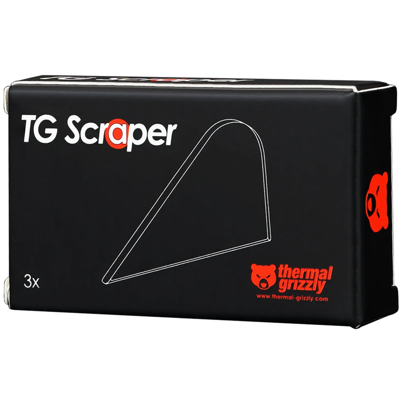 Thermal Grizzly Scraper akrylskrape 3 stk transparent sett med tre skraper