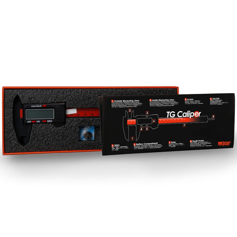 Sideprofil av Thermal Grizzly TG Caliper digitalt skyvelære 150 mm