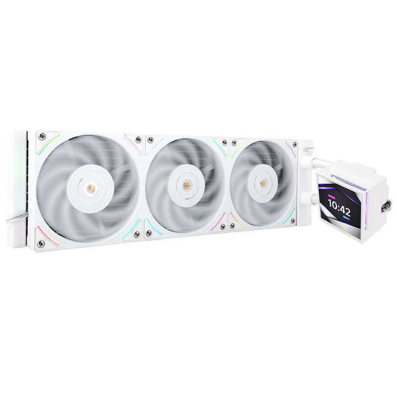 Thermalright Hyper Vision UB AIO vannkjøling 360 mm ARGB LCD hvit forfra