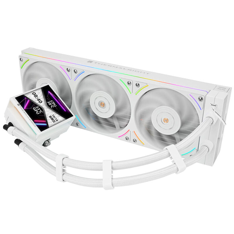 Thermalright Hyper Vision UB AIO vannkjøling 360 mm ARGB LCD hvit montert i PC