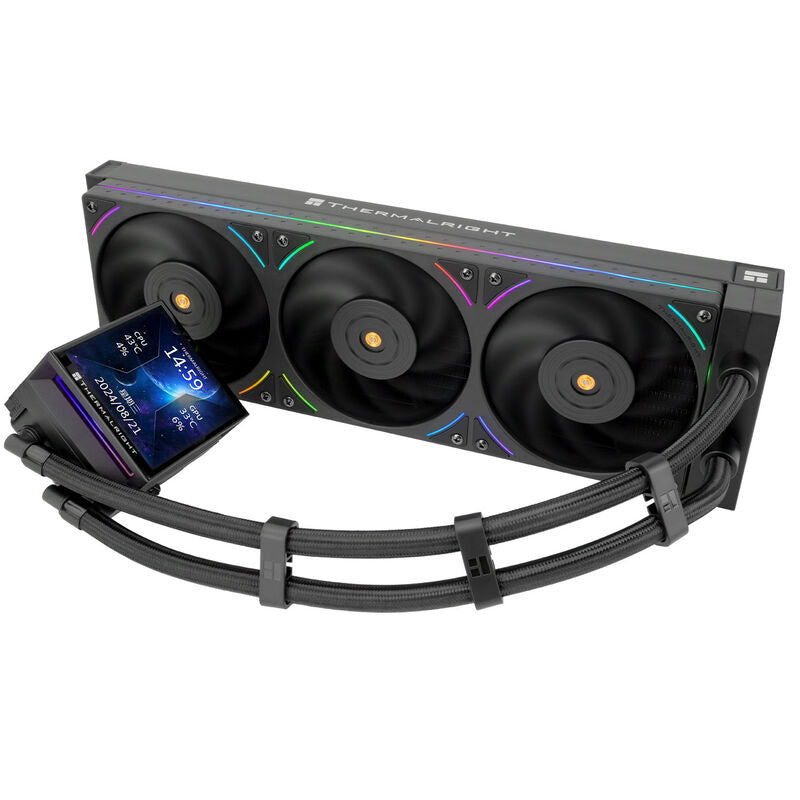 Thermalright Hyper Vision UB AIO vannkjøling 360 mm ARGB LCD svart montert i PC