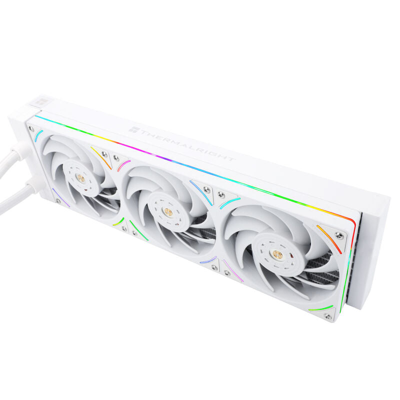 Thermalright Hyper Vision UB AIO vannkjøling 360 mm ARGB LCD hvit detalj av radiator