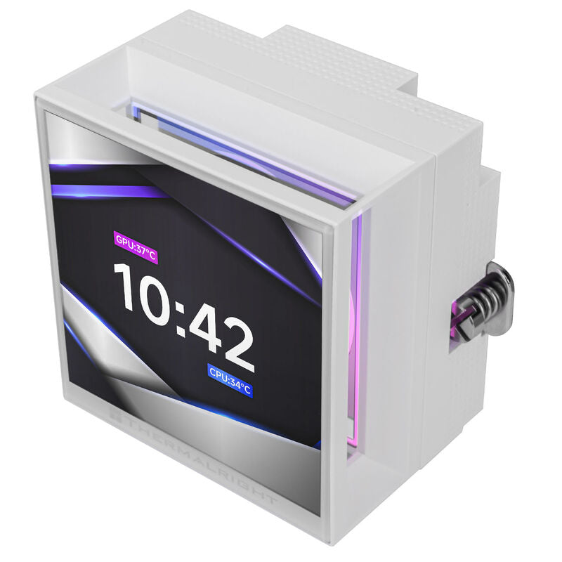 Thermalright Hyper Vision UB AIO vannkjøling 360 mm ARGB LCD hvit detalj av vifte