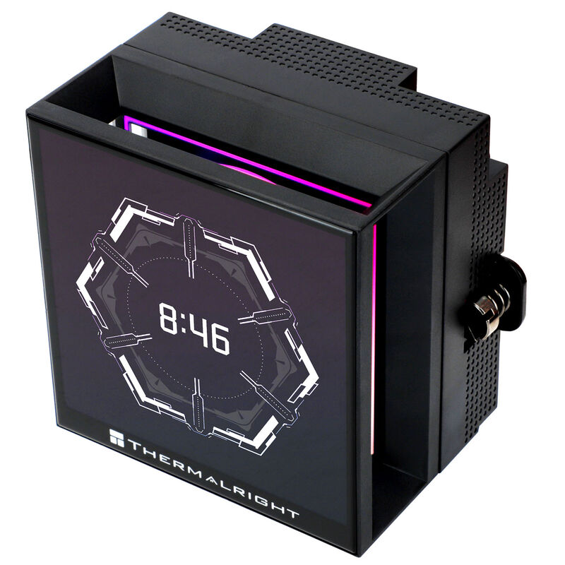 Thermalright Hyper Vision UB AIO vannkjøling 360 mm ARGB LCD svart RGB-lysdetalj