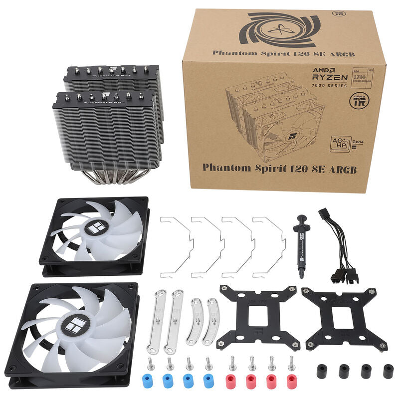 Thermalright Phantom Spirit 120 SE ARGB CPU-kjøler vifte og kobberbase